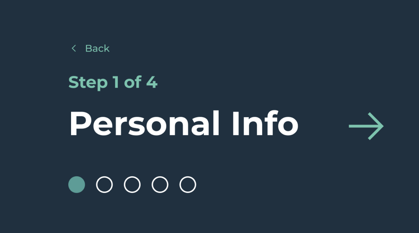 Light teal on navy background